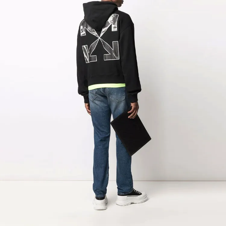 OFF WHITE Oversized Caravaggio Saint Jerome Writing Arrows Hoodie-6