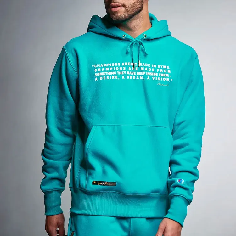 Champion Muhammad Ali Hooded Regular Sweatshirt US Version Unisex Green-3