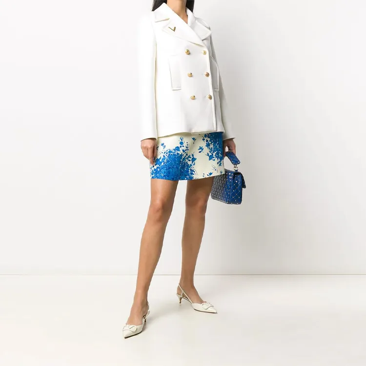 Valentino Casual Short Skirts Women's Blue-1