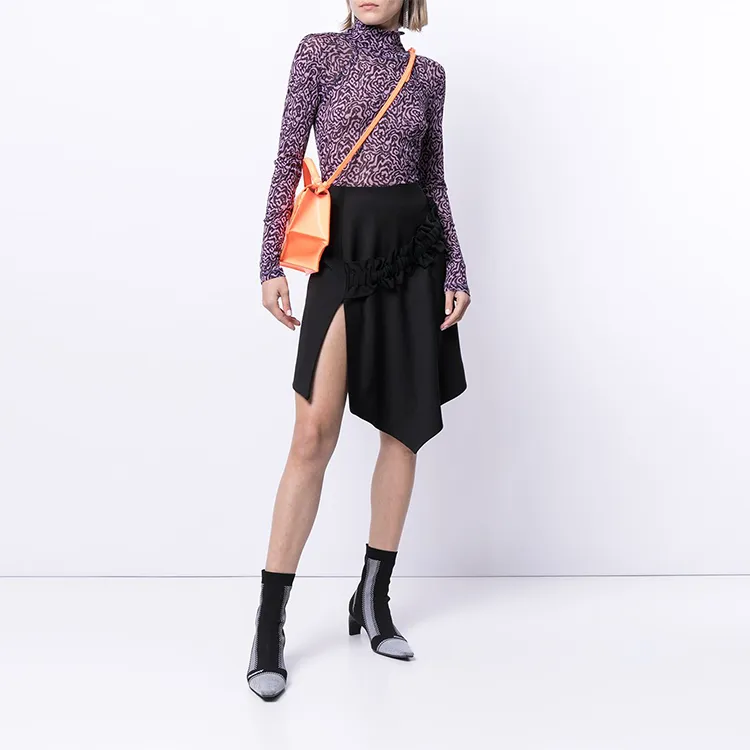 OFF WHITE Gathered Detail Asymmetric Skirt-1