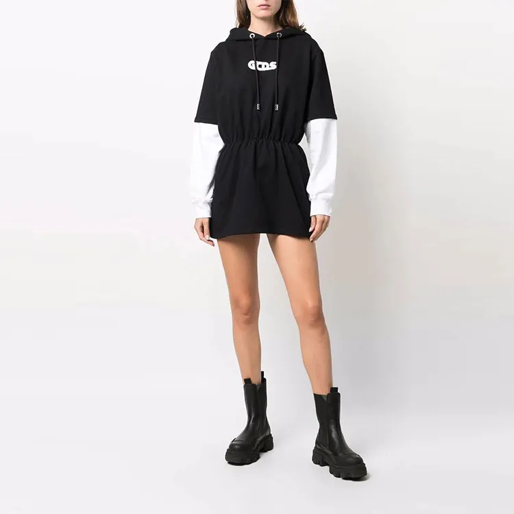 GCDS Long Sleeved Dresses Women's Black-2