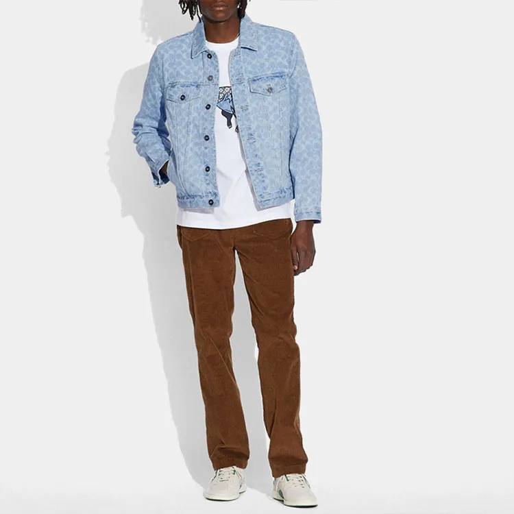 COACH Denim Jackets Men Blue-3