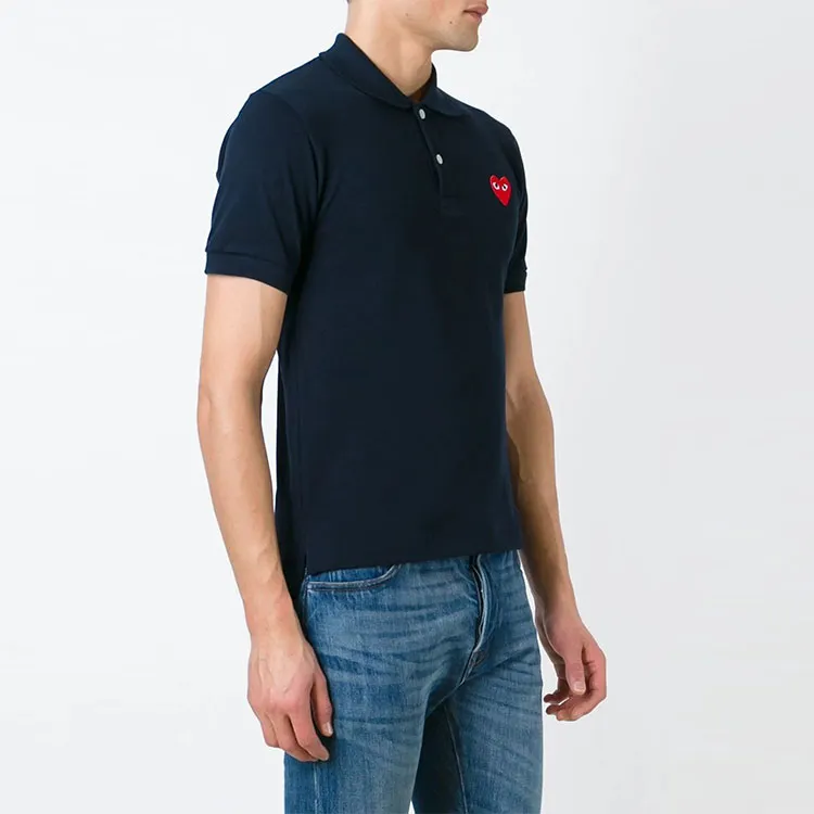 CDG Play Polo Shirts Men Blue-2