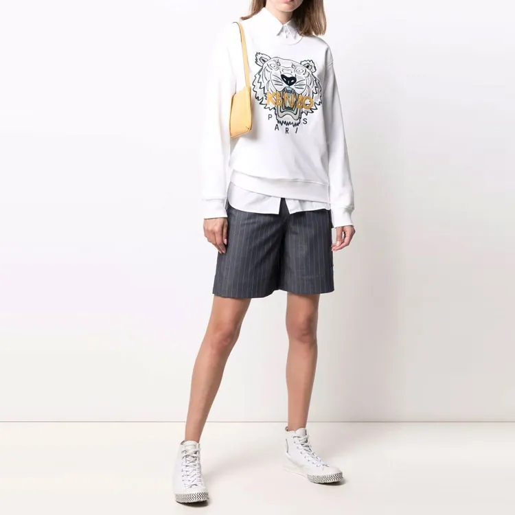 KENZO Classic Tiger Head FW21 Sweatshirt Women's White-1