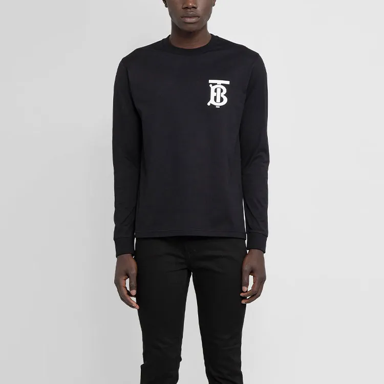 Burberry T-Shirts Men Black-2