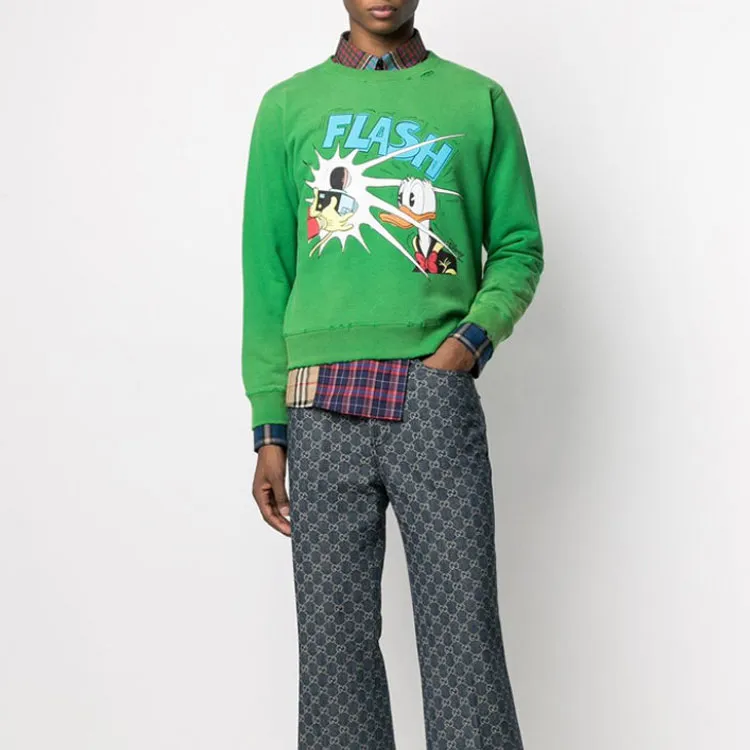 GUCCI X Disney Donald Duck Sweatshirt Green/Multi-2