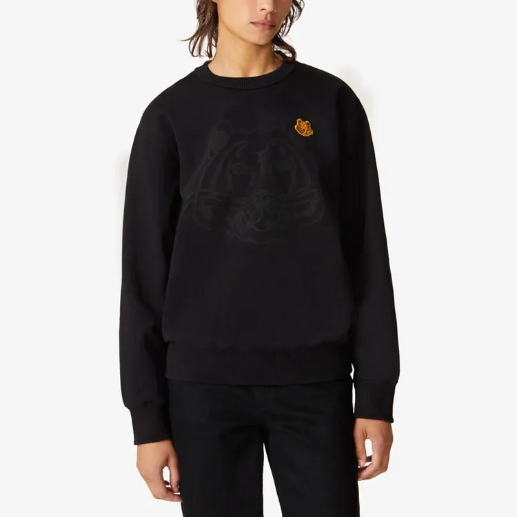 KENZO Classic Tiger Head Sweatshirts Women's Black-4