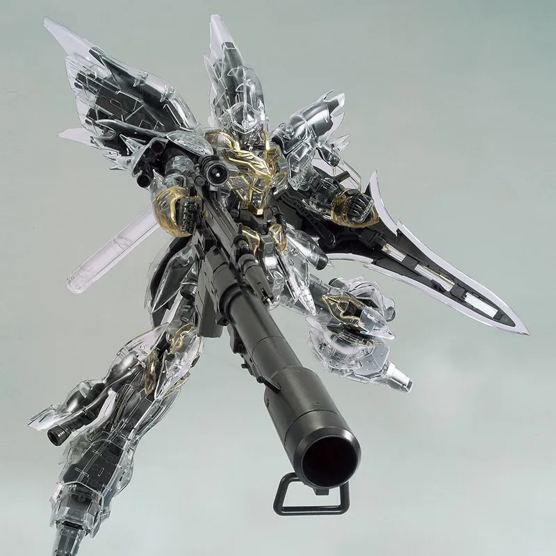 BANDAI MG Base Limited Mobile Suit Gundam Unicorn Sinanju Mechanical Transparent Model Kits 18cm-3