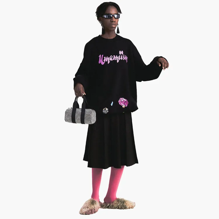 Umamiism x Nba Crew Neck Loose Fit Regular Sweatshirt Unisex Black-2