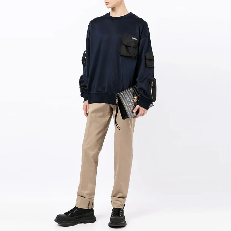 VERSACE Sweatshirts Men Blue-1