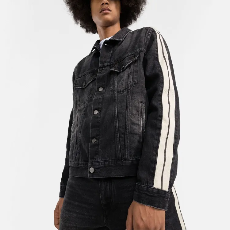 PALM ANGELS Denim Jackets Men Black-3