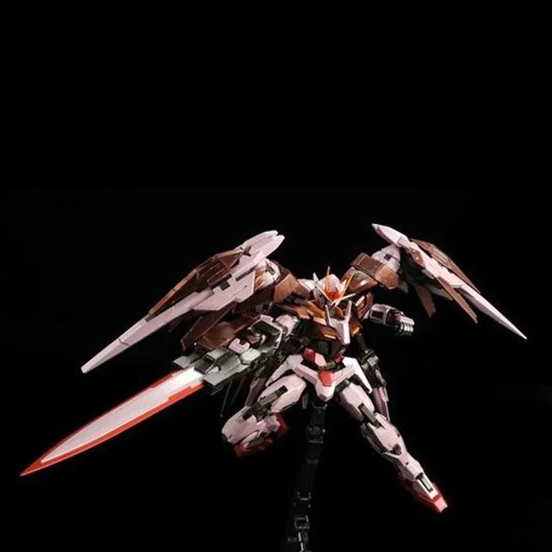BANDAI MG Mobile Suit Gundam 00 GN 0000 00 Gundam, Enhanced Module, Tri Red Mode Model Kits 18cm-1