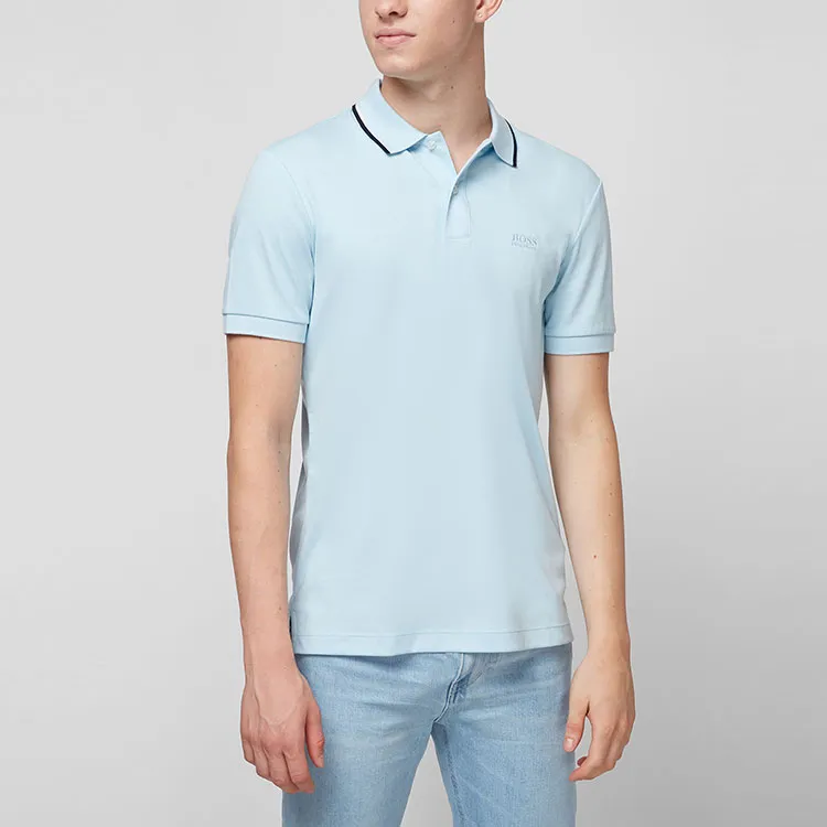 HUGO BOSS Polo Shirts Men Light Blue-1