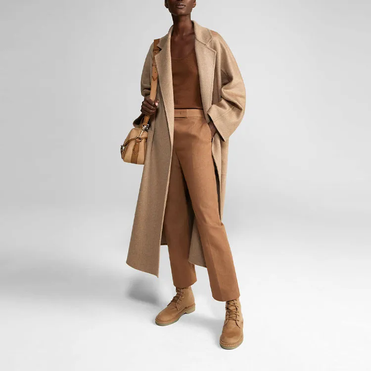 MaxMara Notched lapels Belted Coat-2