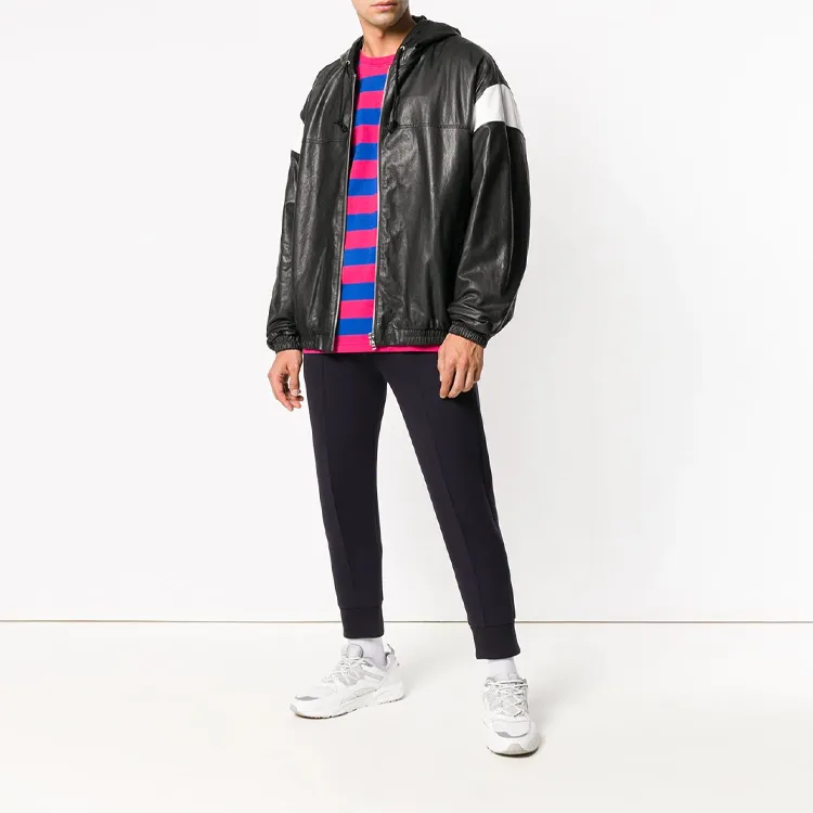 KENZO Leather Jackets Men Black-1