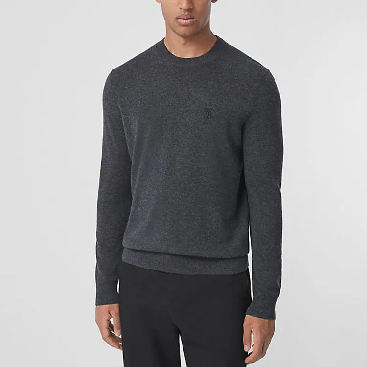 Burberry Cashmere Sweater Men's Gray-3