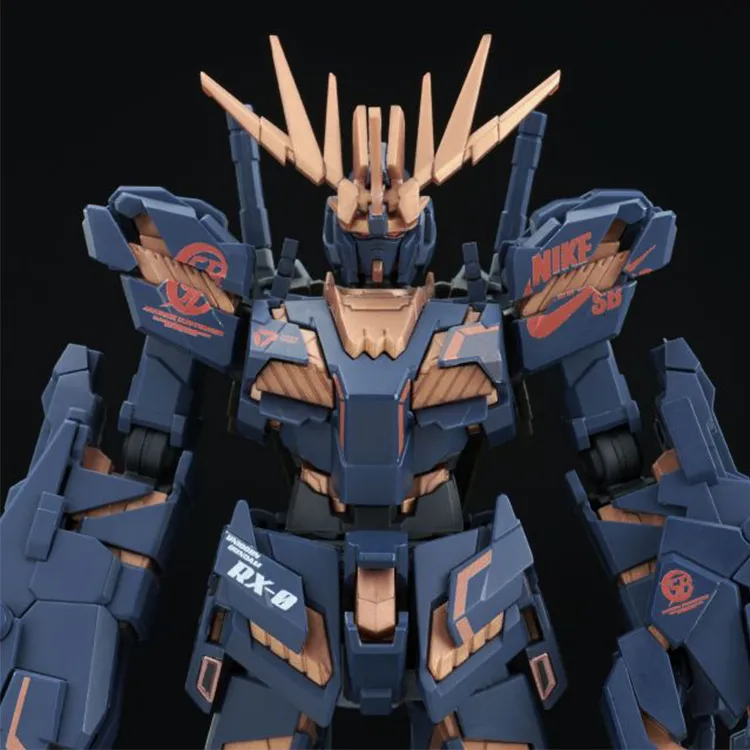 BANDAI Gundam X Nike Sb Unicorn 02 Banshee Destroy Mode 1/144 Scale Hg Model Kit Action Figure-2