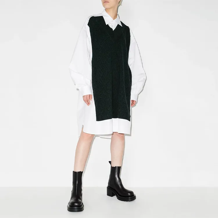 Maison Margiela Oversized Jumper panel Shirt Dress-1