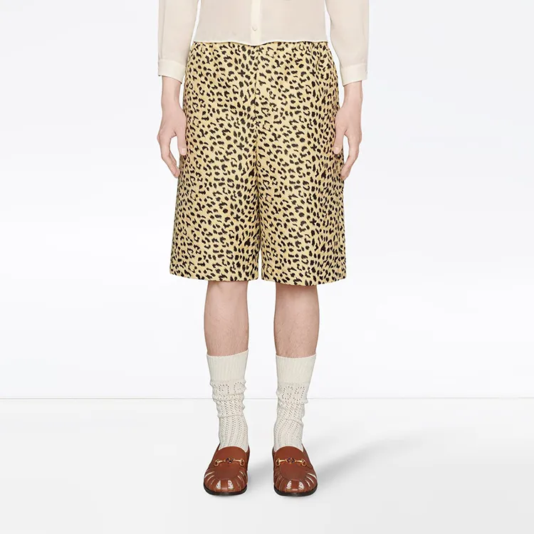 GUCCI Leopard Jacquard Shorts-2