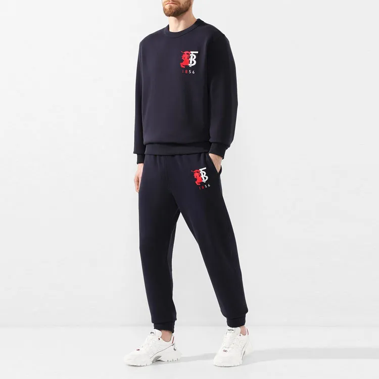 Burberry Knitted Sports Pants Men's Marine Blue-3