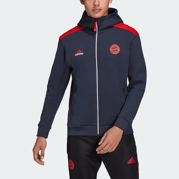 Adidas Bayern Munich Jacket Men's Deep Navy Blue Blue-2