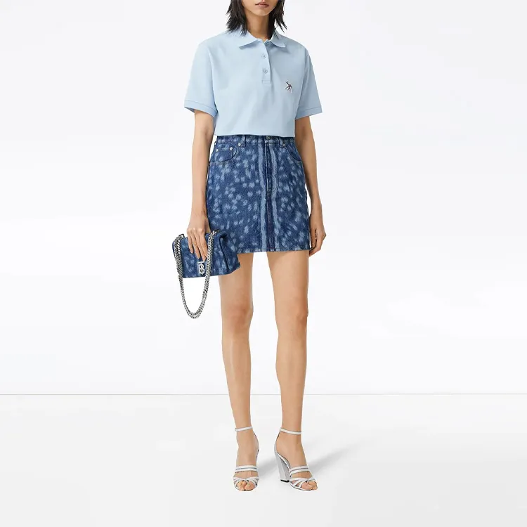 Burberry Polo Shirts Women's Blue-1