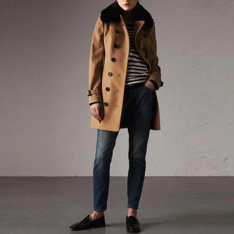 Burberry Velvet Jackets Women's Camel-2