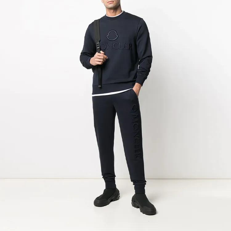 Moncler Sweatshirts Men Navy Blue-1