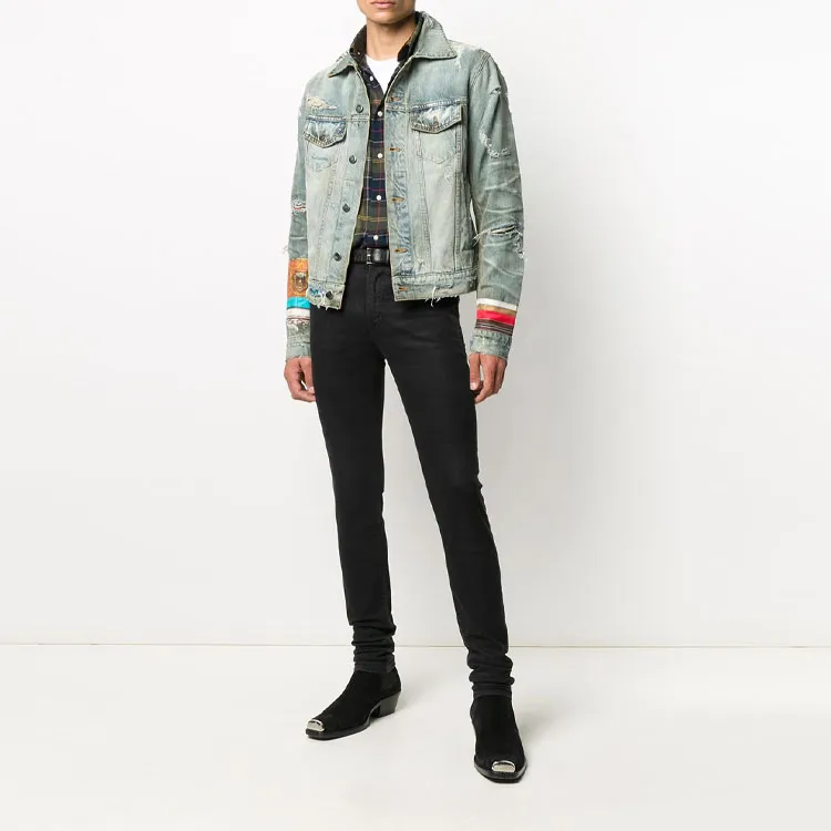 AMIRI Patch Scarves Trucker Jacket-1