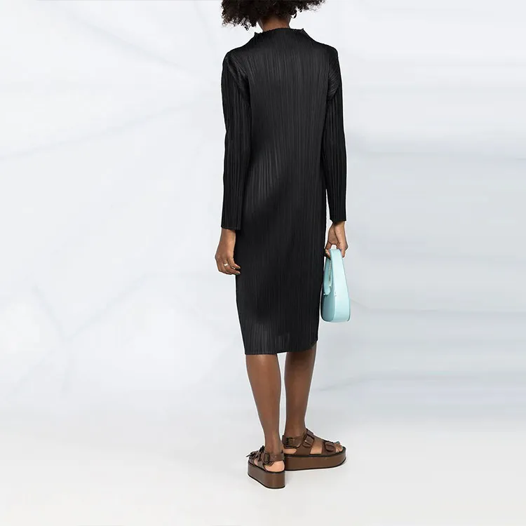 PLEATS PLEASE ISSEY MIYAKE Long-Sleeved Dresses Women's Black-2