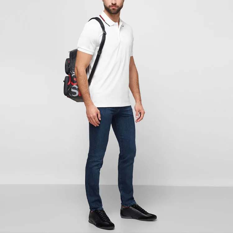 HUGO BOSS Short Sleeved Polo Shirt Men's White-4