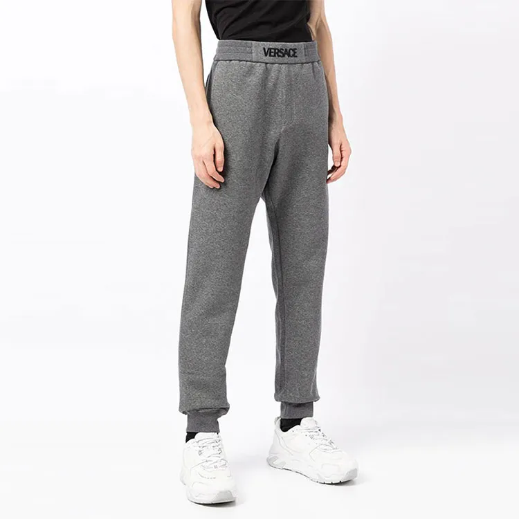 VERSACE Knitted Sweatpants Men Gray-3