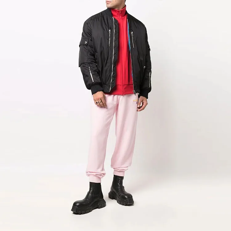 Vetements Knitted Sports Pants Unisex Pink-2