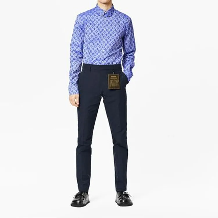LOUIS VUITTON New Quarterly Products Of LV Shirt Men's Blue-3