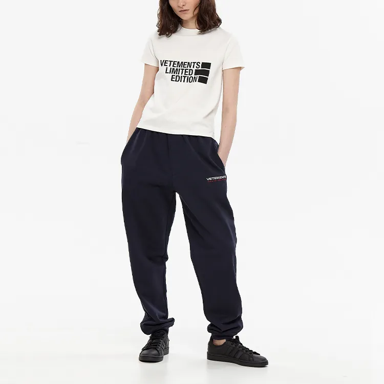 Vetements Knitted Sweatpants Unisex Marine Blue-1