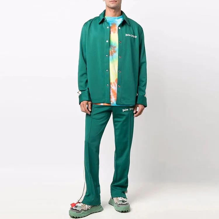 PALM ANGELS Knitted Sweatpants Men Green-2