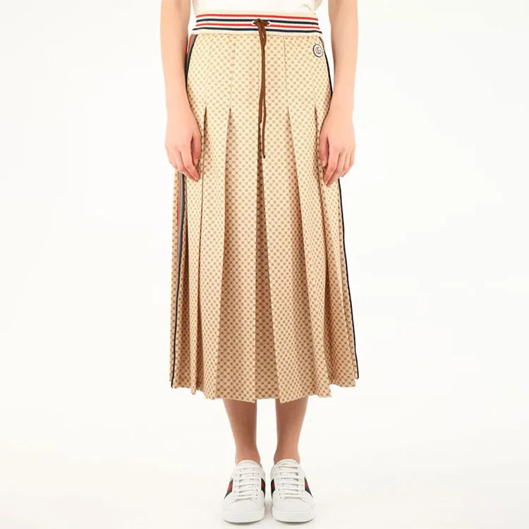 GUCCI Casual Long Skirts Women's Light Brown-2
