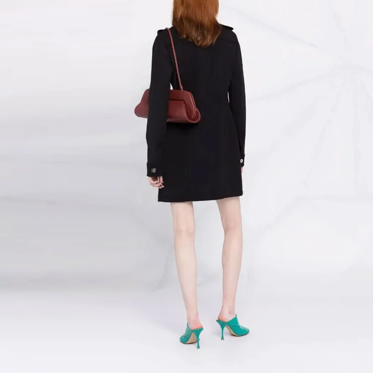 Bottega Veneta Structured Buttoned Mini Shirt Dress-3