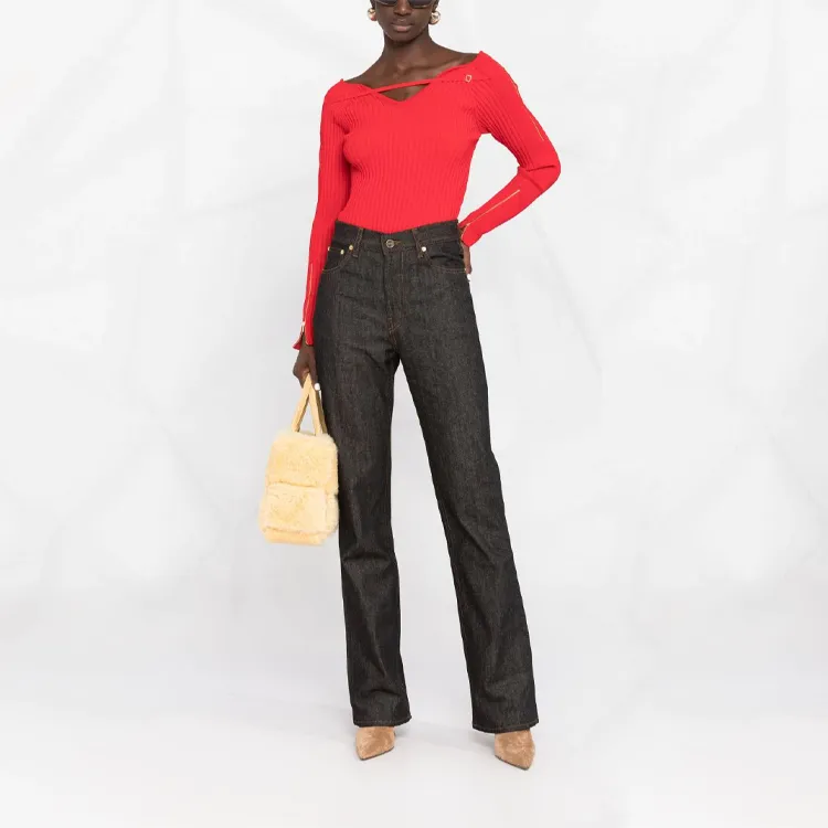 Jacquemus Slim Fit Sweater Women's Red-1
