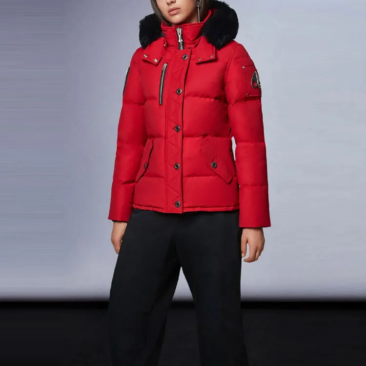Moose Knuckles Down Jacket Women's Deep Red-3