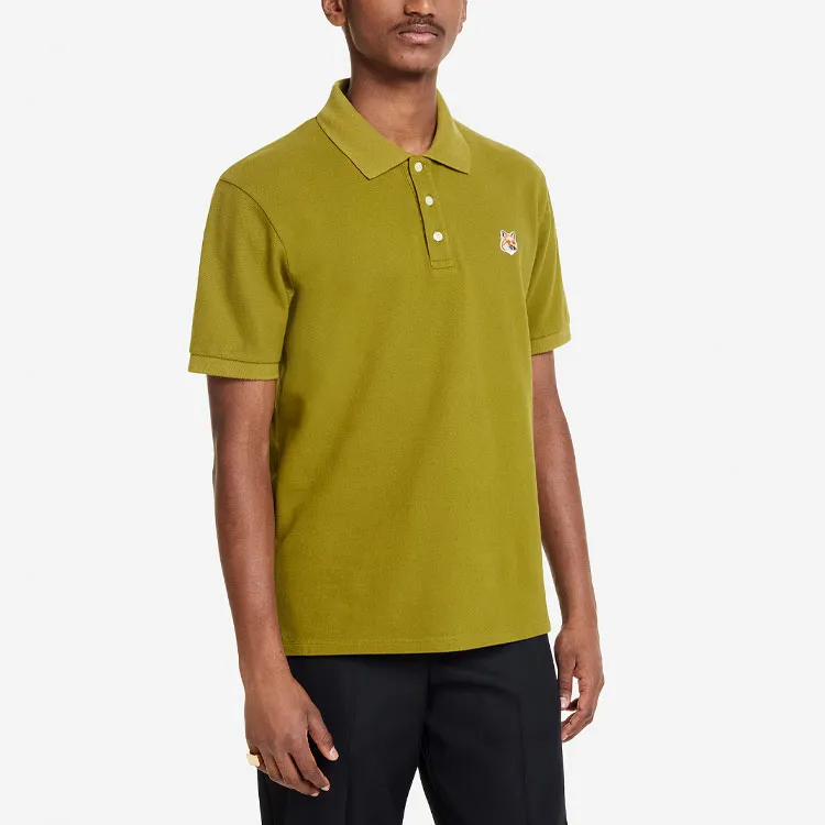 Maison Kitsune Polo Shirts Men Brown Green-3