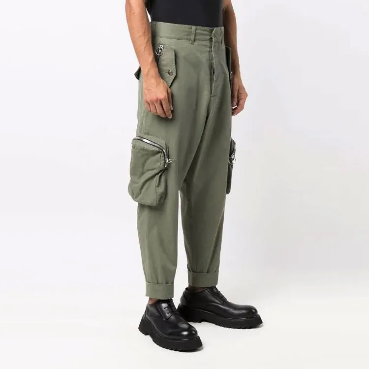 BALMAIN Pocket Detailed Tapered Cargo Trousers-3