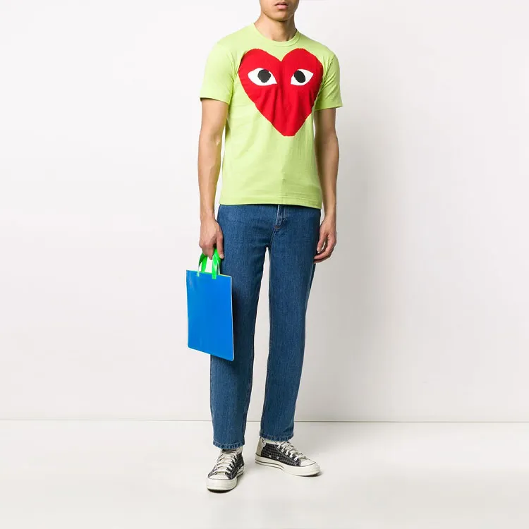 CDG Play T Shirts Men Green-2