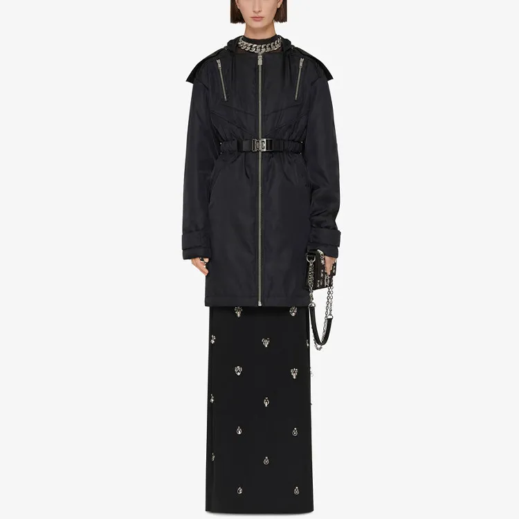 Givenchy Trench Coats Women's Black-1