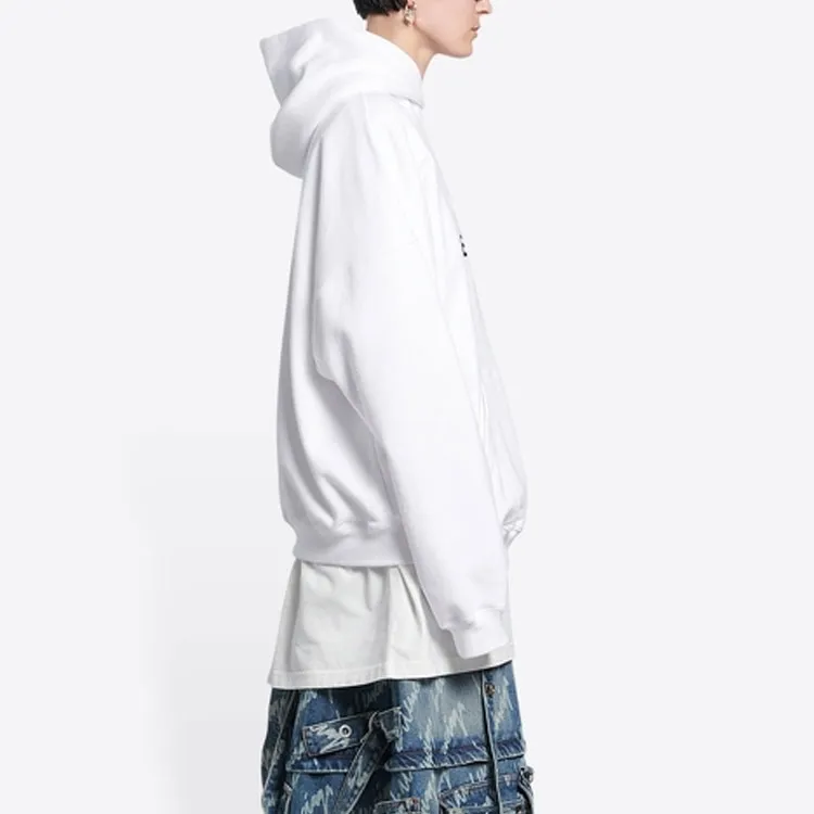 Balenciaga Wide Fit Hoodie 'White/Bubblegum'-6