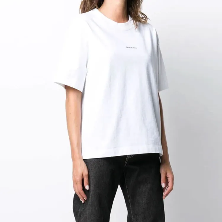 Acne Studios Women'ss Logo T shirt Optic White-3