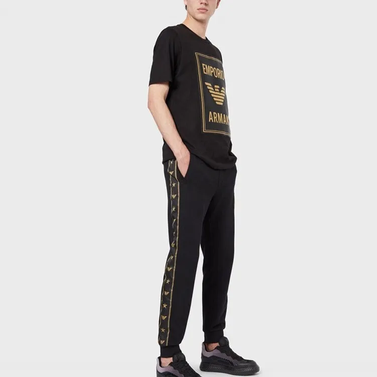 EMPORIO ARMANI FW21 Knitted Sweatpants Men's Black-4
