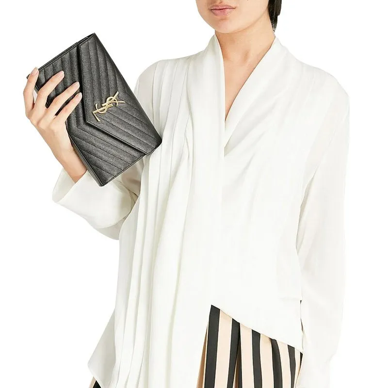 SAINT LAURENT Envelope Chain Crossbody Bag-8
