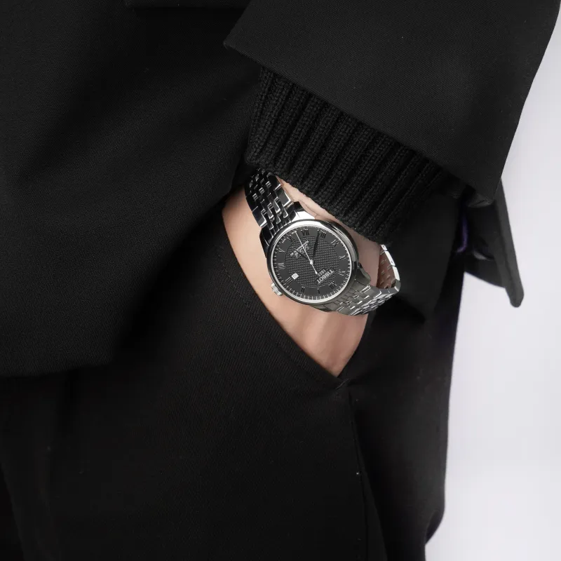 TISSOT Le Locle Collection Automatic Mechanical Movement Men's Watches Watch 39.3mm Black Dial Stainless Steel Case-1