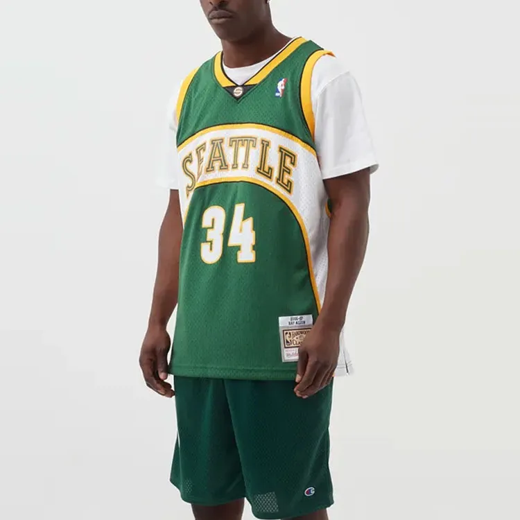 Mitchell Ness Basketball Jerseys Men Green-2